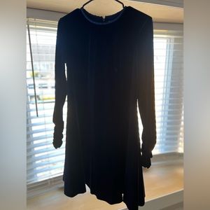 Lauren Ralph Lauren navy blue “velvet” dress.